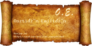 Osztián Emilián névjegykártya